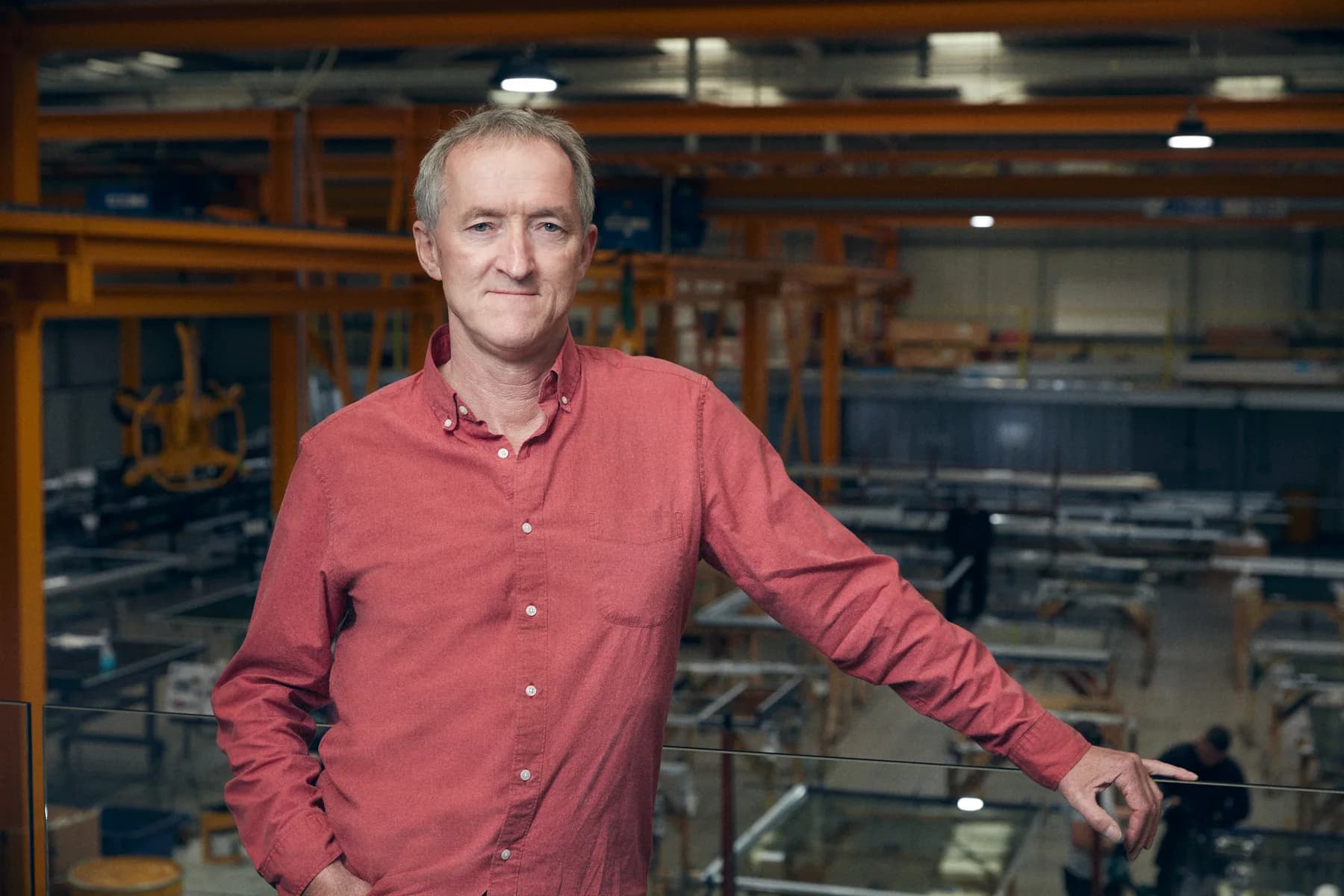 Tony Culmer, founder of Maxlight, in the Acton workshop
