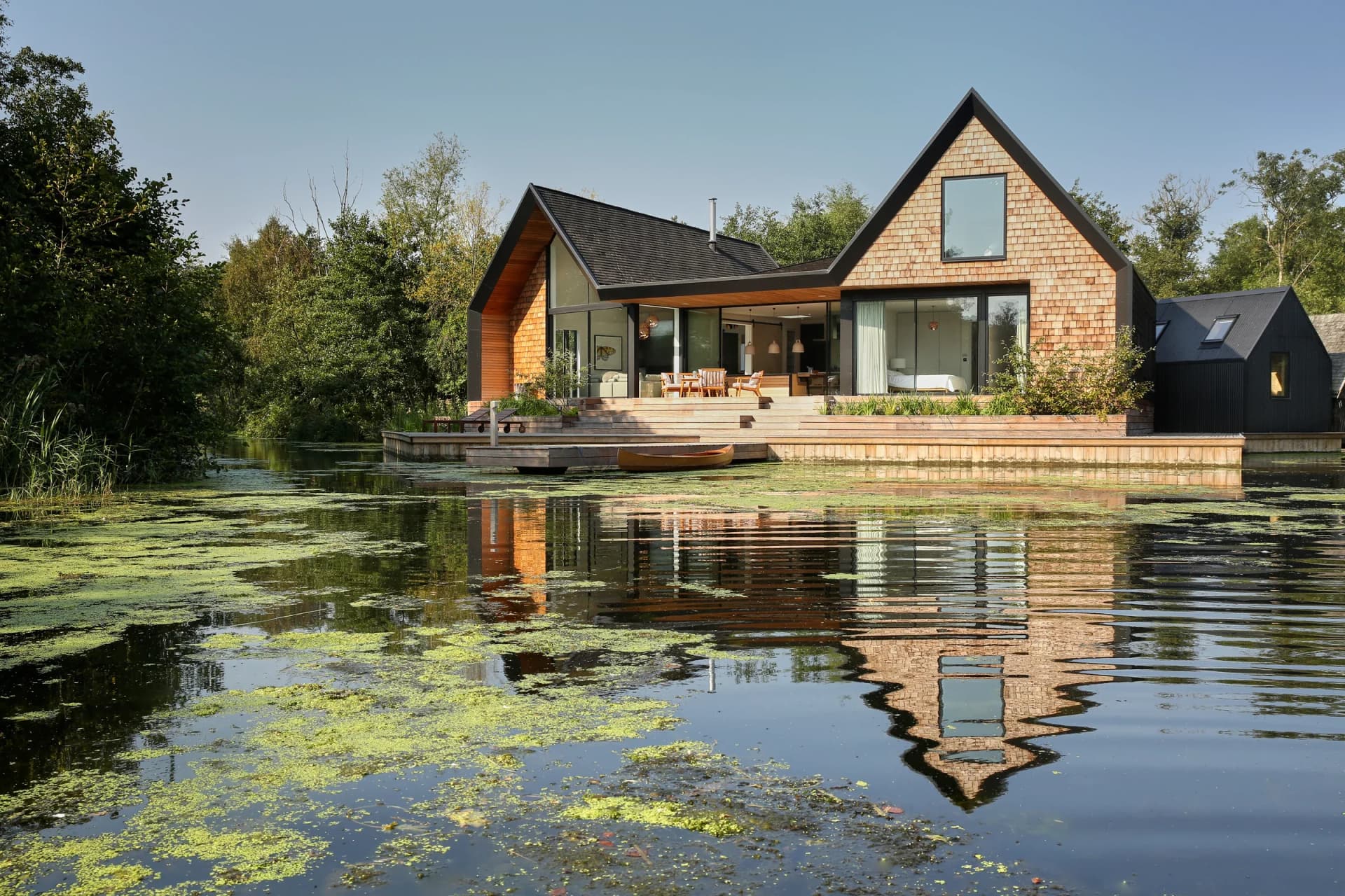Backwater House sliding doors, sliding windows project in Norfolk