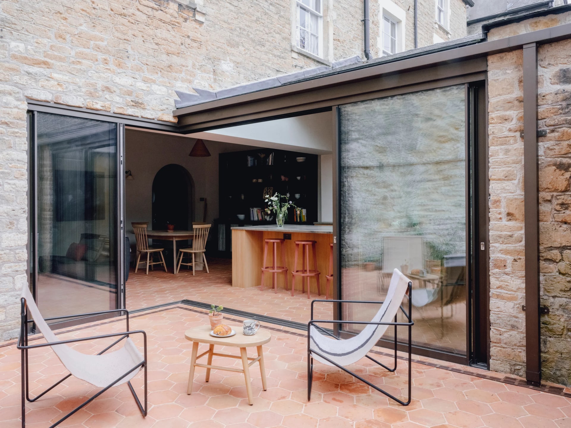 West End sliding doors, rooflights project in Somerset